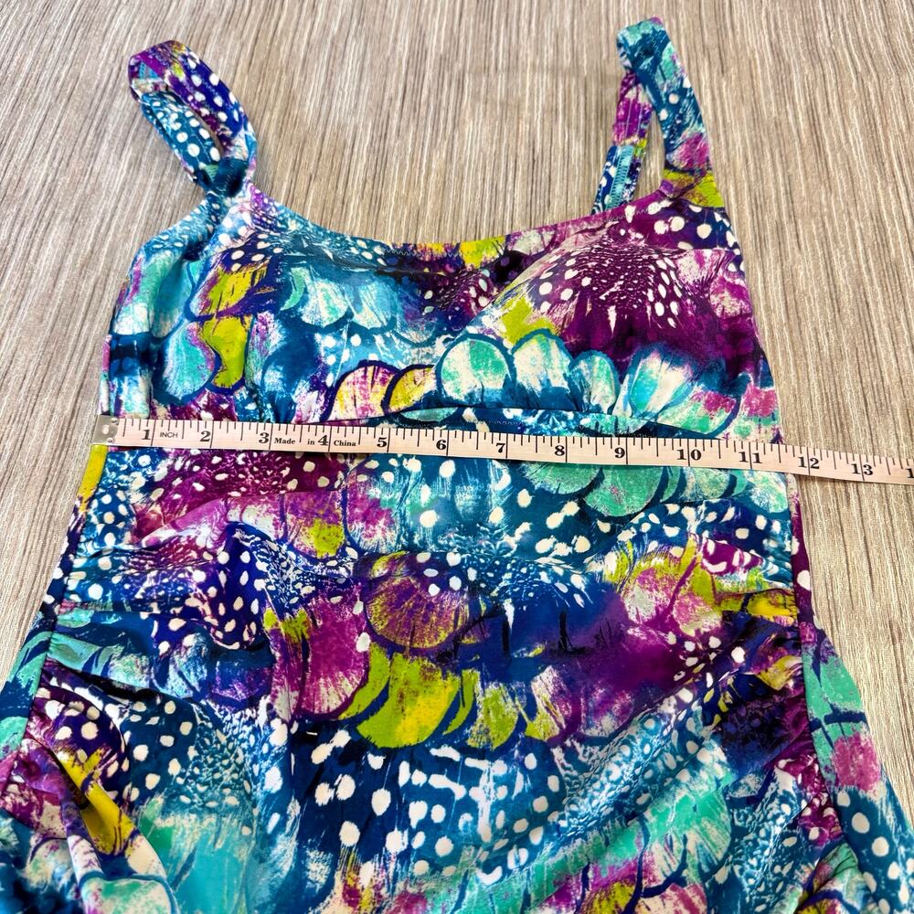 Profile by Gottex Black Multicolor Tankini and Skirt Ruffle Hem Side Ruching - Picture 11 of 16